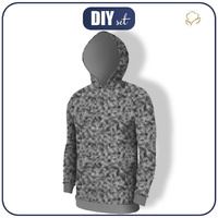MEN’S HOODIE (COLORADO) - PIXELS pat. 2 / grey - sewing set