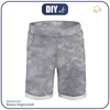 KURZE KINDERHOSE (RIO) - CAMOUFLAGE m. 2 / grau - Nähset
