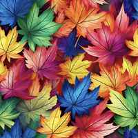 RAINBOW LEAVES PAT. 2 - light brushed knitwear