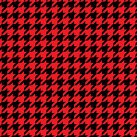 SCHWARZER HAHNENTRITT / rot