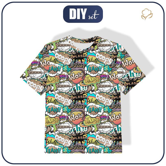 KID’S T-SHIRT - COMIC BOOK (colorful) - single jersey (116/122)