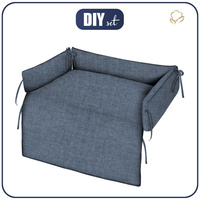 ANIMAL BED - LINEN / jeans - sewing set - S