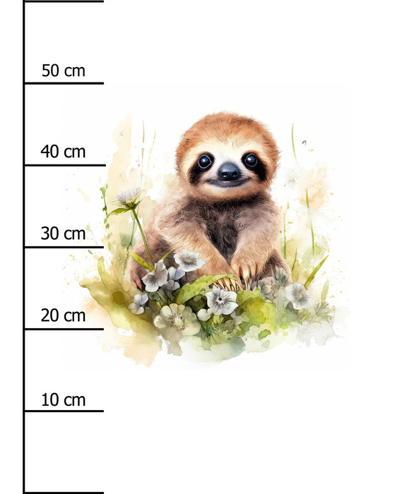 WATERCOLOR SLOTH  - panel (60cm x 50cm)