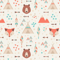 FOXES AND BEARS - Viscose jersey WE210