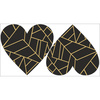 DECORATIVE PILLOW HEART - GOLDEN GEOMETRY