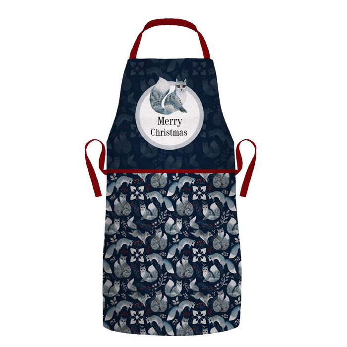 CHRISTMAS APRON - FOLK FOXES (FOLK FOREST)