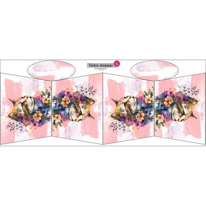 TOTE BAG - WATERCOLOR CAT PAT. 1 - sewing set