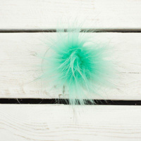 Eco fur pompom 6 cm - mint
