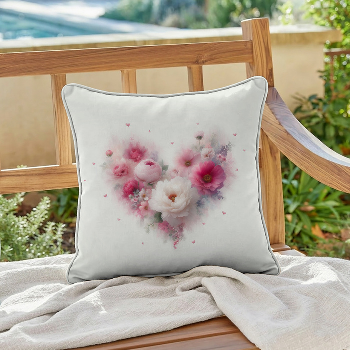 PASTEL BLOOM WZ. 5 - Panel (60cm x 50cm)  Polster- Velours