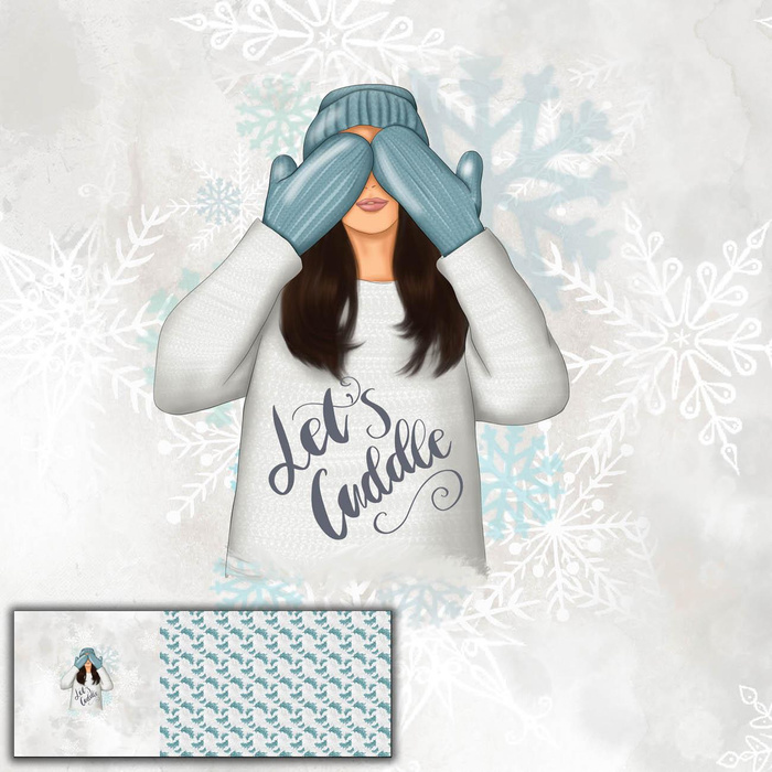 LET'S CUDDLE (WINTER IN THE CITY) - PANORAMIC PANEL (80cm x 155cm)