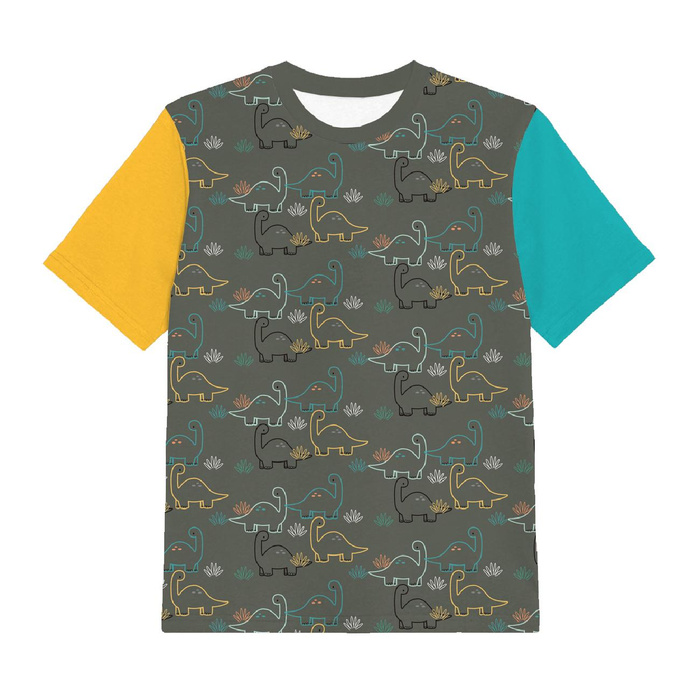 KID’S T-SHIRT - DINO CONTOUR - Single Jersey ITY (104/110)
