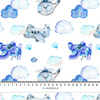 AIR TRAVEL (COLORFUL TRANSPORT) - Cotton woven fabric