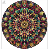 GREEN MANDALA m.1 - groß Tellerrock-Panel