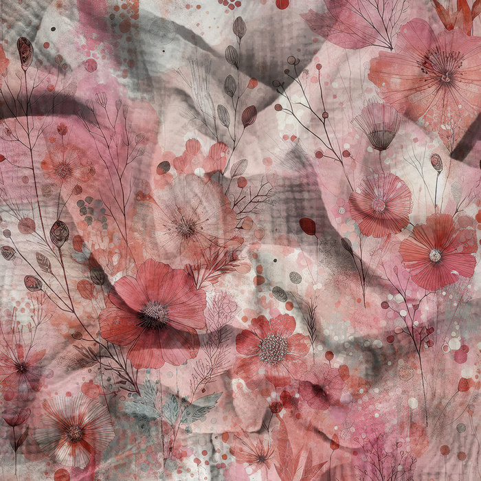 FLORAL REVERIE WZ. 5 - Muślin bawełniany