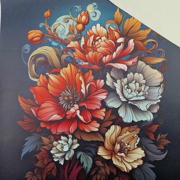 BOUQUET OF FLOWERS WZ.5 (46 cm x 50 cm) - thick pressed leatherette