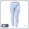 LEGGINSY SPORTOWE ( M) - ALCOHOL PASTEL WZ.3 - zestaw do uszycia