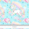 UNICORNS AND RAINBOW  pat. 1 (WONDERLAND)- Upholstery velour 