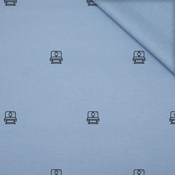 APARATY (czarny) / B-06 błękitna / MINIMAL - dzianina pętelkowa