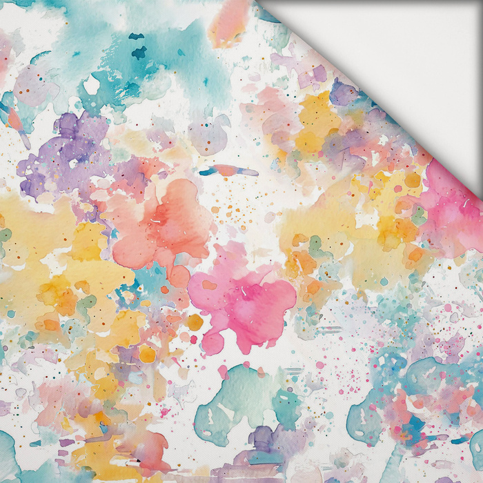COLORFUL BLOTS - lehký, česaný úplet