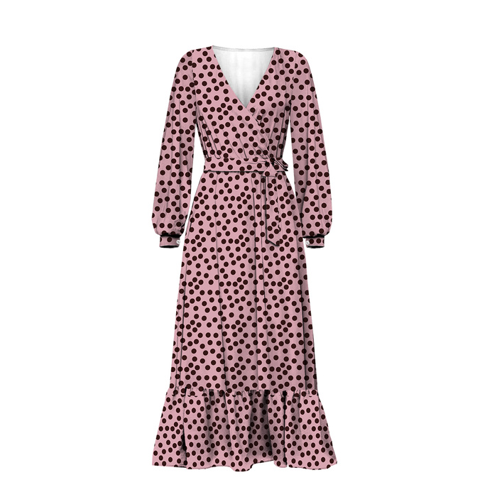 SUKIENKA KOPERTOWA Z FALBANKĄ (ABELLA) - POLKA DOTS WZ. 9 - zestaw do uszycia