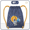 GYM BAG - ASTRONAUT (SPACE EXPEDITION) / ACID WASH DARK BLUE - big