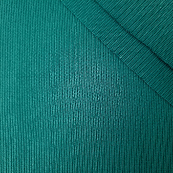 Dzianina prążkowana (ściągaczowa) - TRANSFORMATIVE TEAL (D-247)/ CYRANECZKA