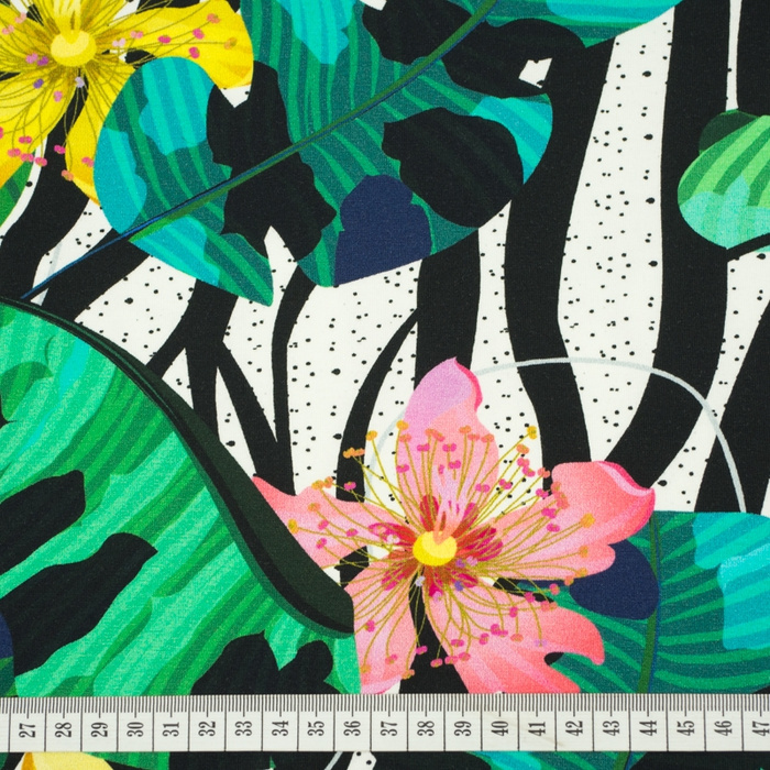 TROPICAL LILIES - Viscose jersey WE210