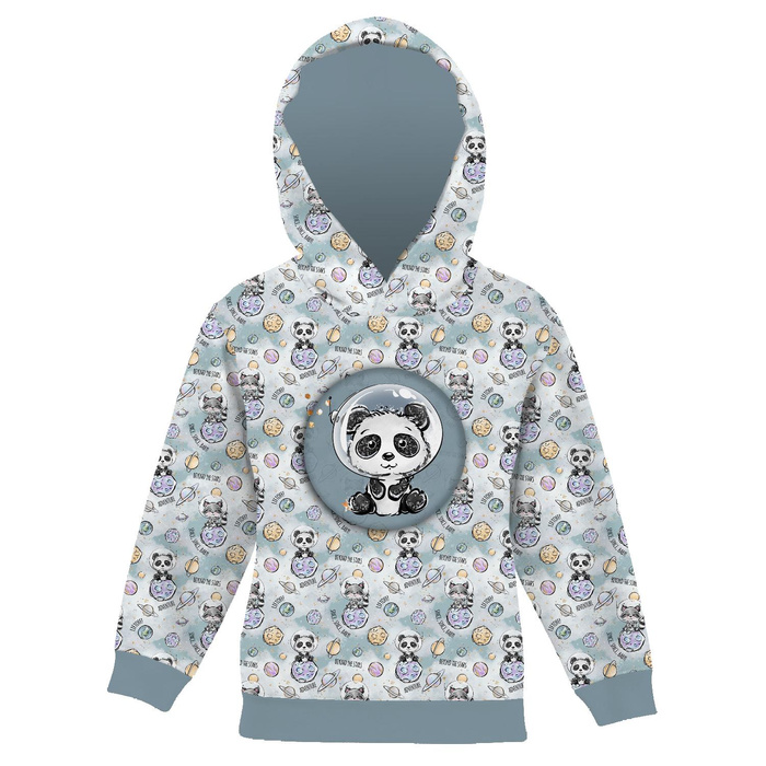 KID'S HOODIE (ALEX) - SPACE CUTIES pat. 12 (CUTIES IN THE SPACE) - looped knit fabric (98/104)