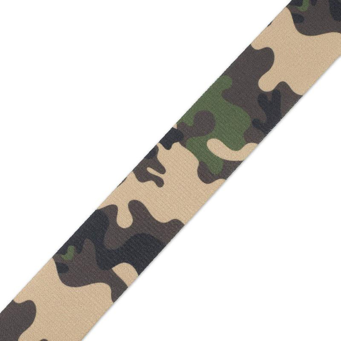 Woven printed elastic band - CAMOUFLAGE OLIVE / Choice of sizes
