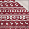 REINDEERS PAT. 2 / ACID WASH MAROON  - brushed knitwear with elastane ITY