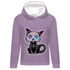 CLASSIC WOMEN’S HOODIE (POLA) - CAT DANTE (DIA DE LOS MUERTOS) - looped knit fabric - S