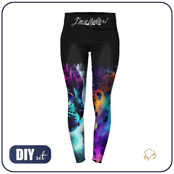 SPORTS LEGGINGS - I'M A FIGHTER - sewing set - S