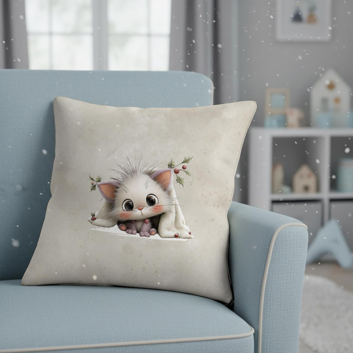 WINTER ANIMALS wz.14 - panel (60cm x 50cm) lehký, česaný úplet