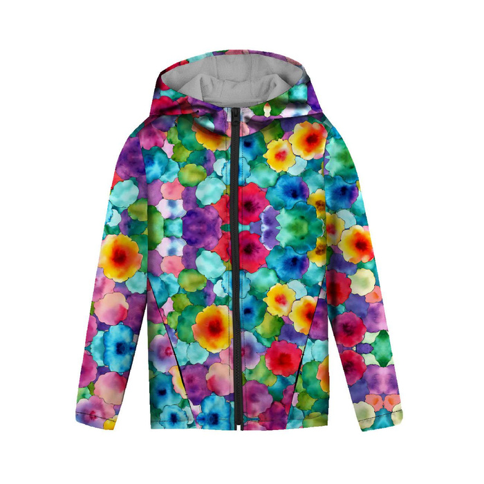 KIDS JACKET BUNNY (ZOE) - COLORFUL ABSTRACTION pat. 2 - sewing set (110/116)