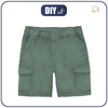 KID`S CARGO SHORTS - SAGE - sewing set