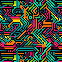 NEON ABSTRACT WZ.2 - lycra 300g