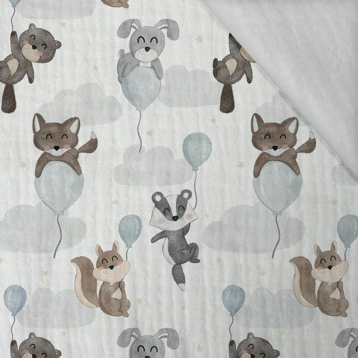 TIERCHEN IN DEN WOLKEN M. 2 - Baumwoll Musselin