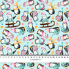 PENGUINS MIX PAT. 1 (CHRISTMAS PENGUINS) - Hydrophobic brushed knit
