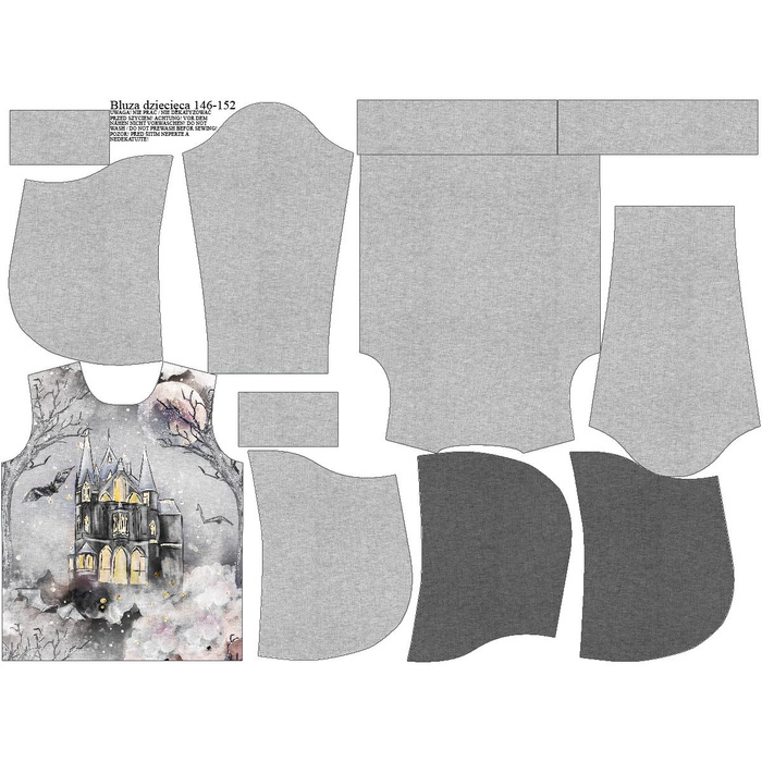 KID'S HOODIE (ALEX) - ENCHANTED MANSION (ENCHANTED NIGHT) - sewing set