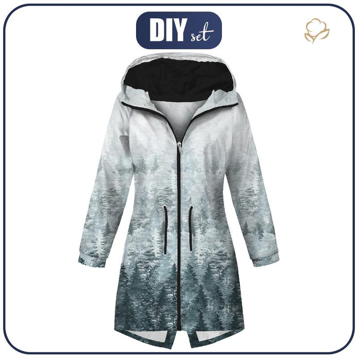 WOMEN'S PARKA (ANNA) - FORREST OMBRE (WINTER IN THE MOUNTAIN) - softshell L