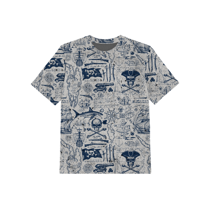 2-PACK - KID’S T-SHIRT - IN THE SEA - sewing set (128/134)