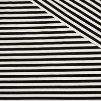 STREIFEN WEIß / SCHWARZ 0,7cm x 0,7cm - Viskose Jersey