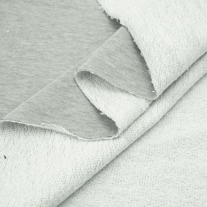 45cm MELANGE LIGHT GREY - thick looped knit