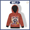 DZIECIĘCA BLUZA Z KAPTUREM (ALEX) - WATERCOLOR RACCOON WZ. 2 - zestaw do uszycia (110/116)