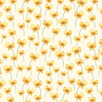 Buttercup / white - Cotton woven fabric