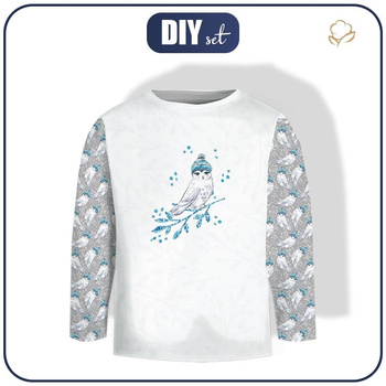 LONGSLEEVE - EULE MIT DER MÜTZE (VERZAUBERTER WINTER) - Nähset