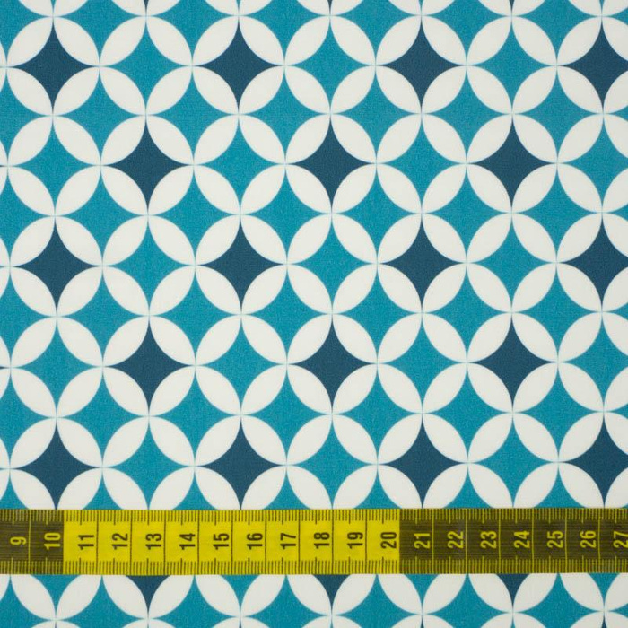 ROSETTES ( light blue ) / dark blue - single jersey with elastane 