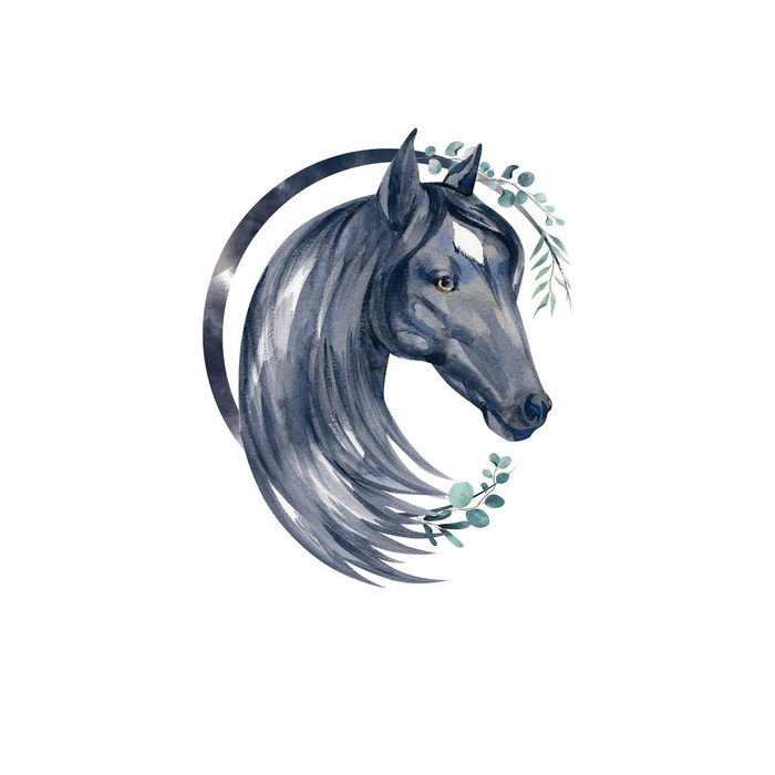 HORSE pat. 1 - panel (60cm x 50cm) looped knit 