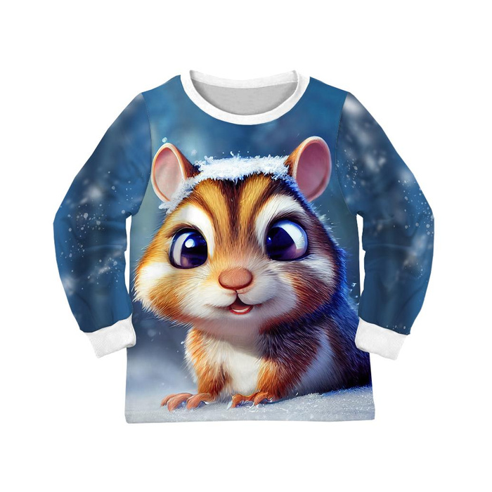 CHILDREN'S PAJAMAS " MIKI" - ANIMATED SQUIRREL - sewing set (122/128)