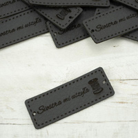 Siostra mi uszyła Label - Spule 1,5x4 cm - graphit